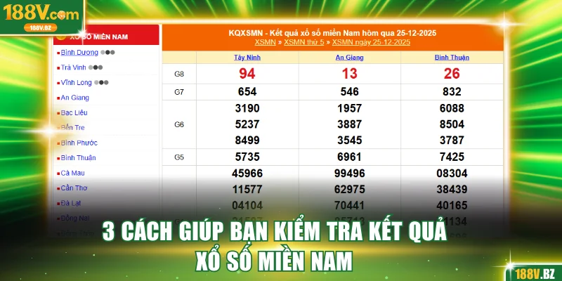 3 cách giúp bạn kiểm tra kết quả xổ số miền Nam