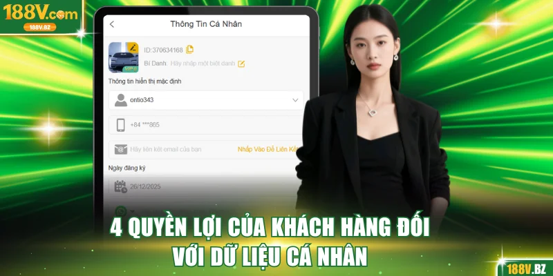 4 quyền lợi của khách hàng đối với dữ liệu cá nhân
