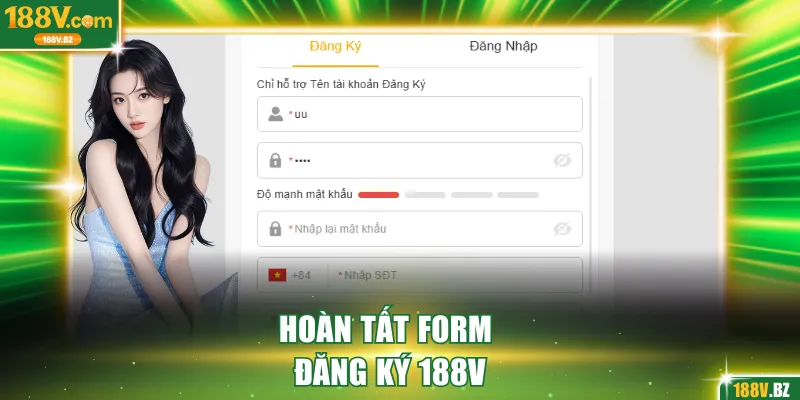 Hoàn tất form đăng ký 188V