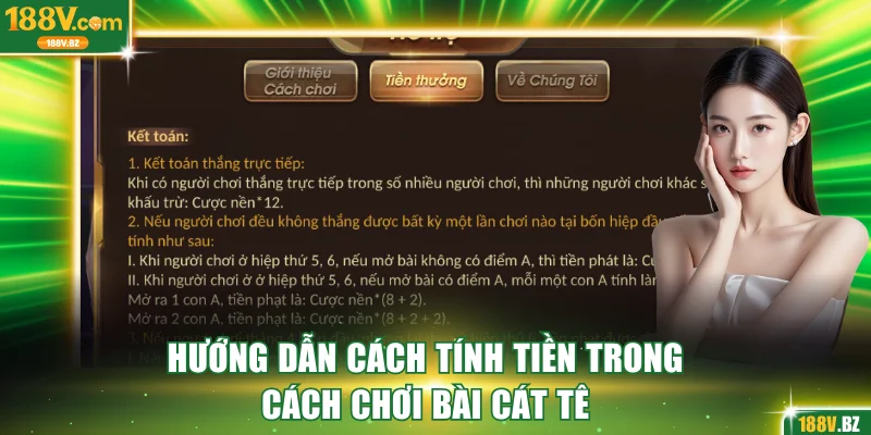 Hướng dẫn cách tính tiền trong cách chơi bài Cát Tê