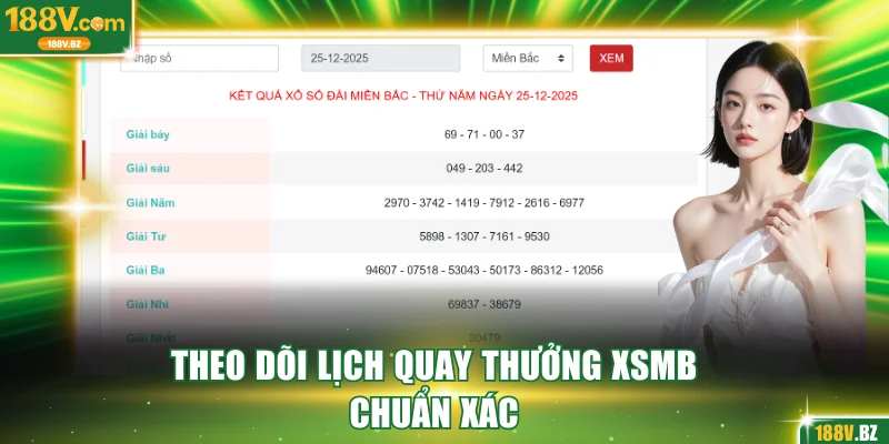 Theo dõi lịch quay thưởng XSMB chuẩn xác
