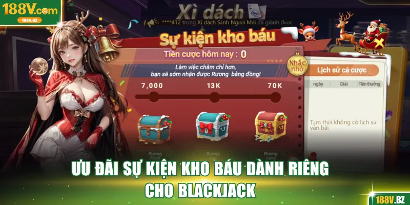 Ưu đãi sự kiện kho báu dành riêng cho Blackjack